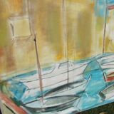 Tableau grand format Marine Port de Collioure