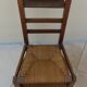 Vintage wooden prayer chair, double woven straw, lift-up seat