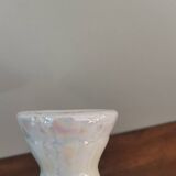 Soliflore céramique vintage forme main irisé