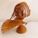 Anthropomorphic wooden lamp 1980