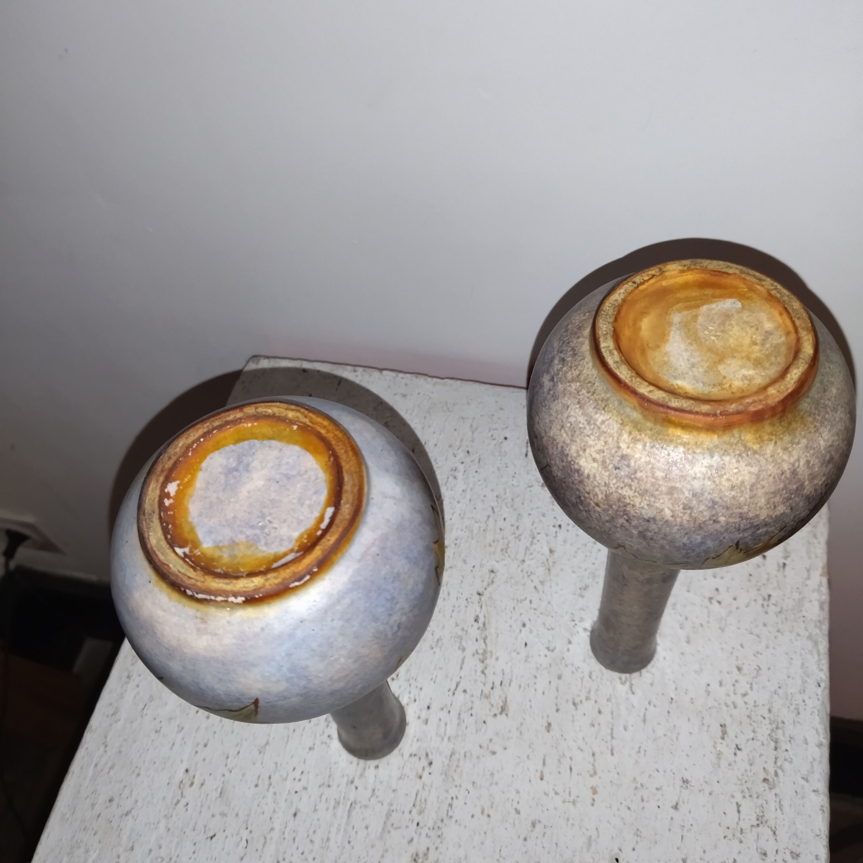 Pair of art-nouveau vases signed A Dubois.