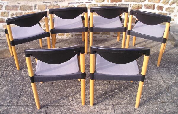 Set de 6 chaises Strax éditées par Casala en 1989 design Hartmut Lohmeyer