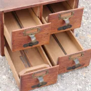 French oak card index cabinet with four drawers – circa 1910
