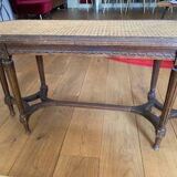 Louis XVI style caned bench