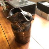 Biscornu ceramic vase signed