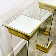 Rare Pair Of Mirrored Plinths or Console By Deknudt, Belgium 1980s