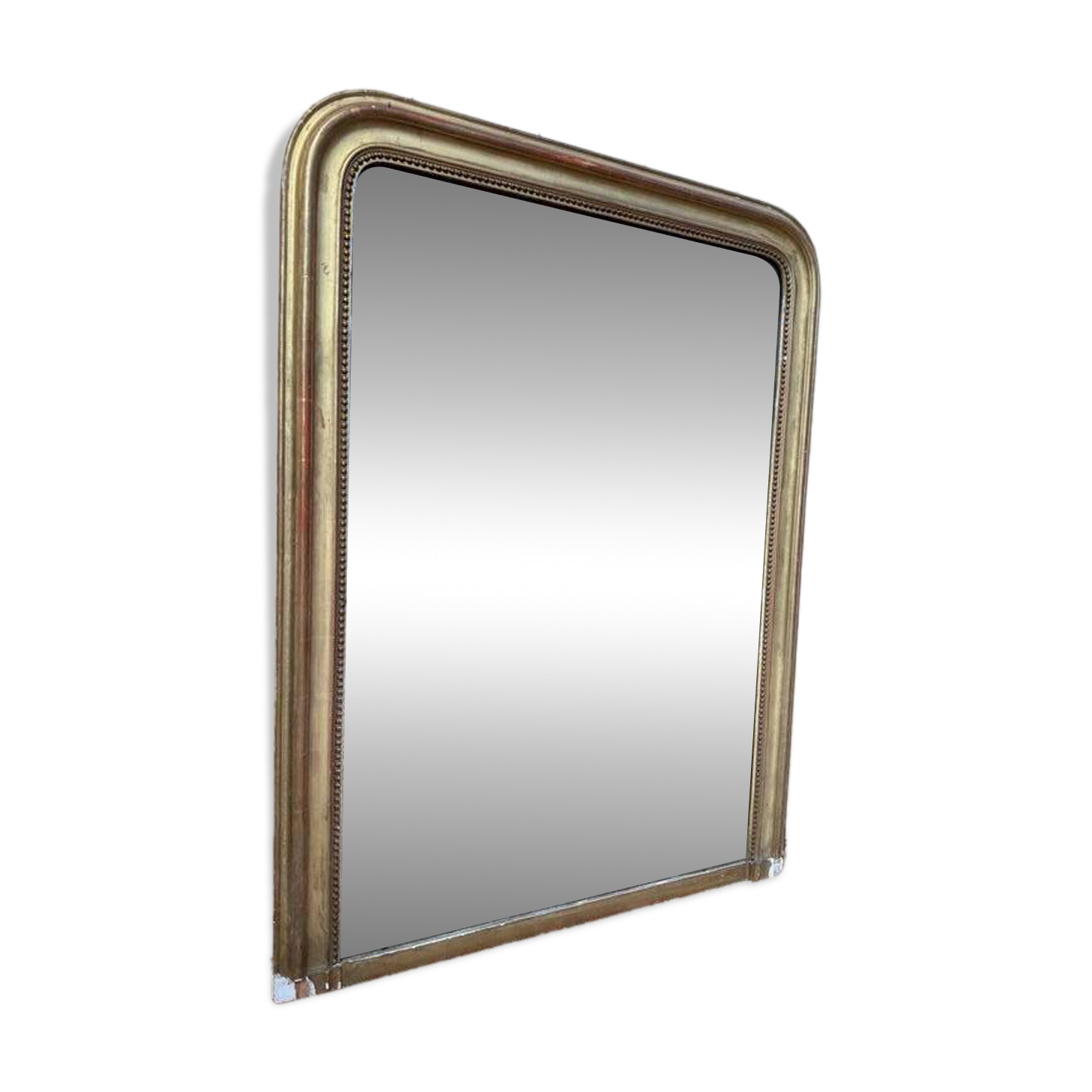 Miroir époque Louis Philippe à la feuille d'or.