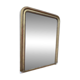 Miroir époque Louis Philippe à la feuille d'or.