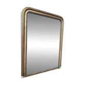 Miroir époque Louis Philippe à la feuille d'or.