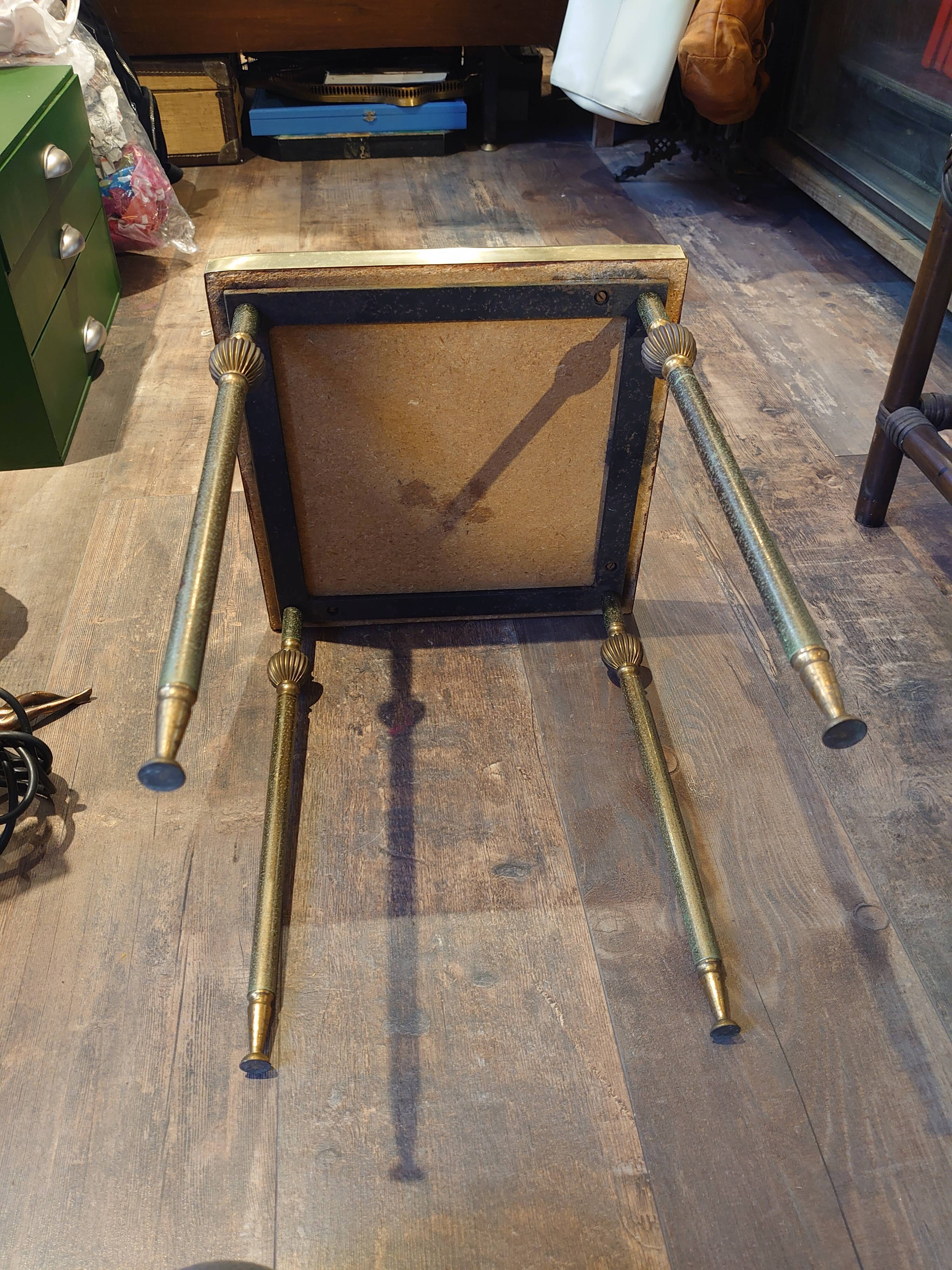 70s table with tiled top