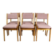 Vintage fuchsia boucle chairs - set of 6