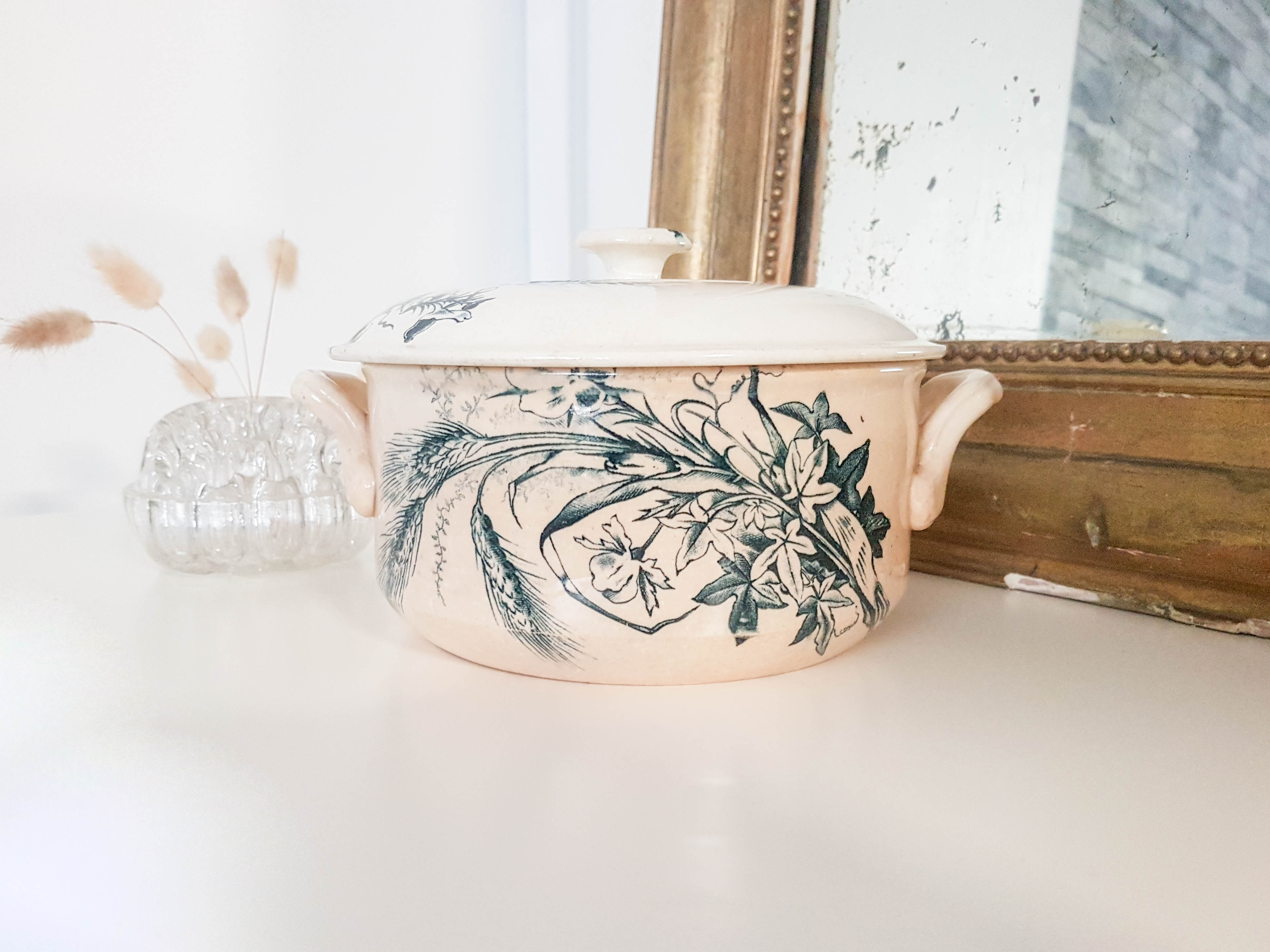 Ancient terrine in earthenware