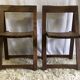 Duo of folding chairs 60s