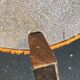 Vintage toad chair velvet gold