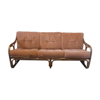 3-seater bamboo sofa