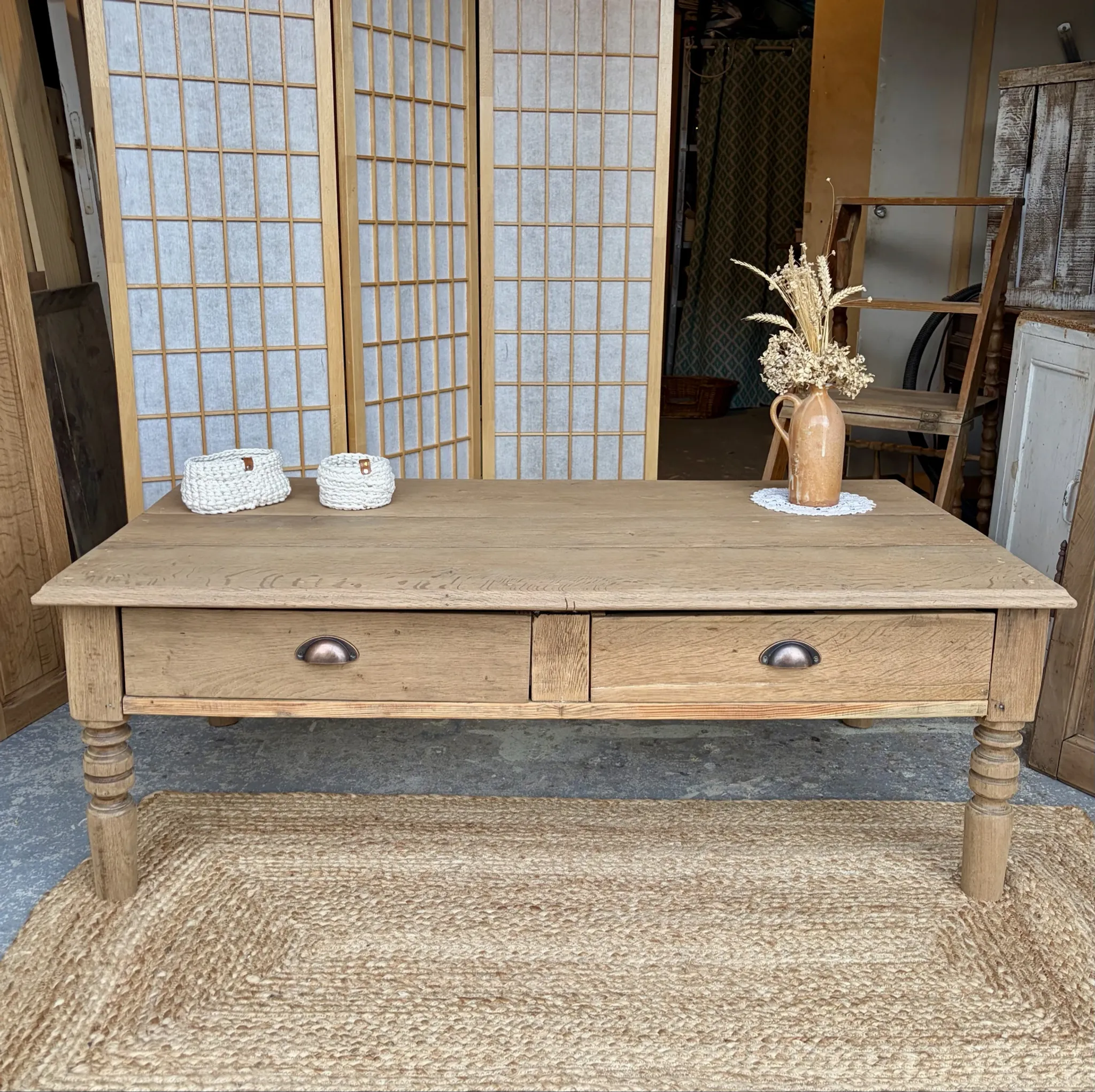 Table basse en chêne 
