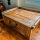 Olive wood storage cabinet