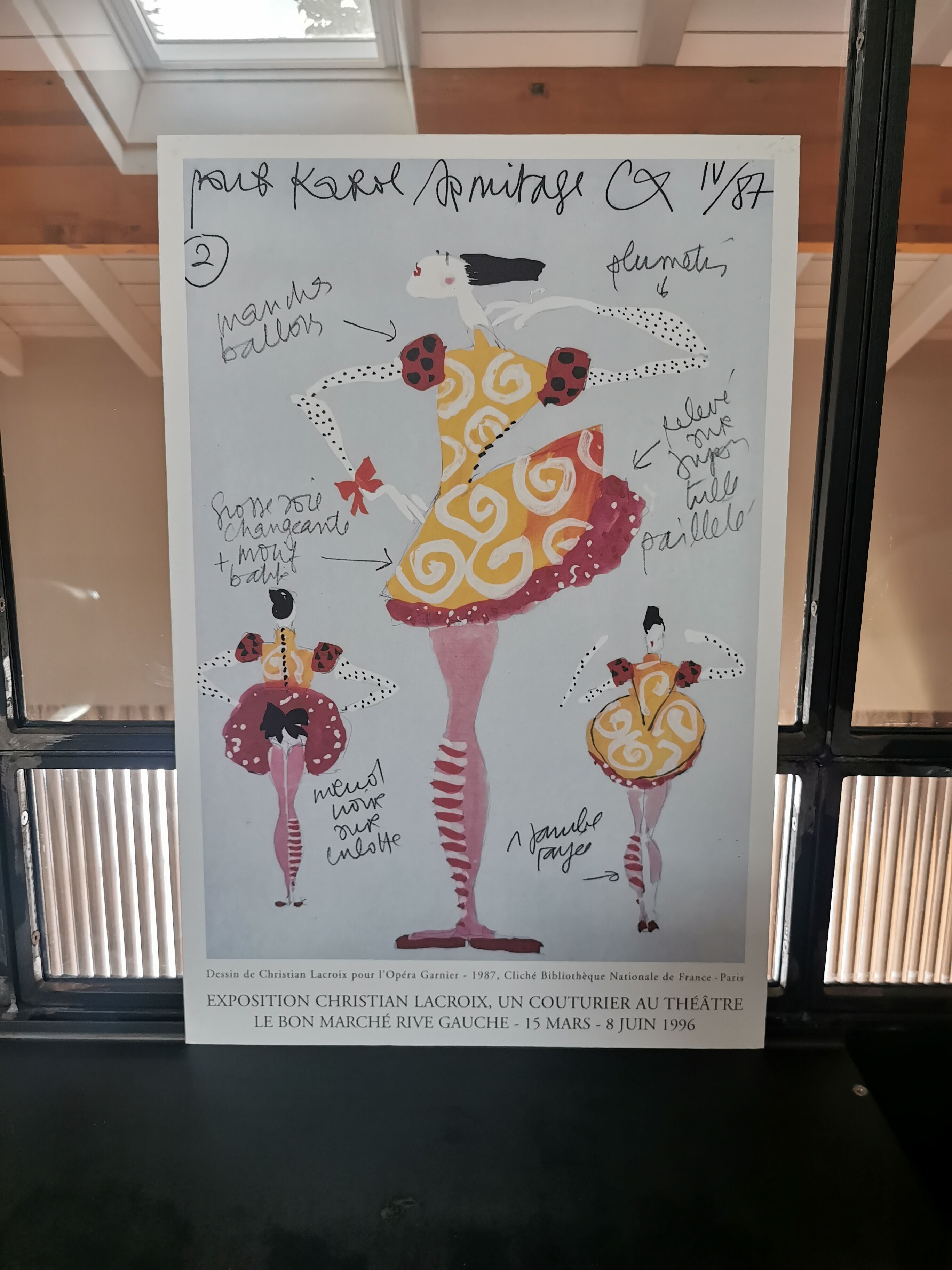 Affiche exposition Christian Lacroix au Bon Marche 1996