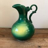 Yellow heart green ceramic pitcher