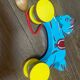 Vintage wooden pull-along horse