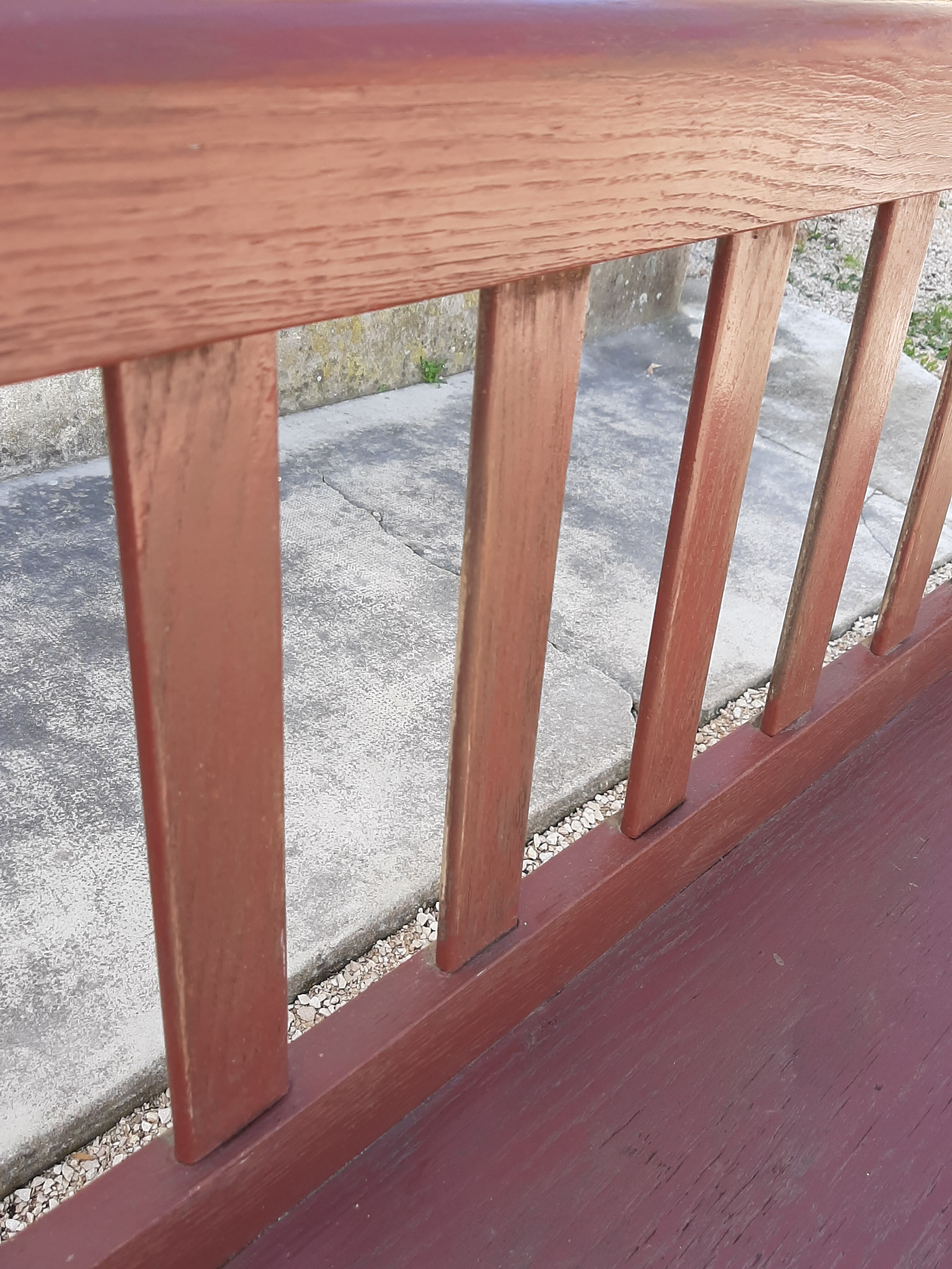 Oak station bench 2m80