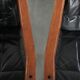 Black leather set of 4 Art Deco design dining chairs with armrests