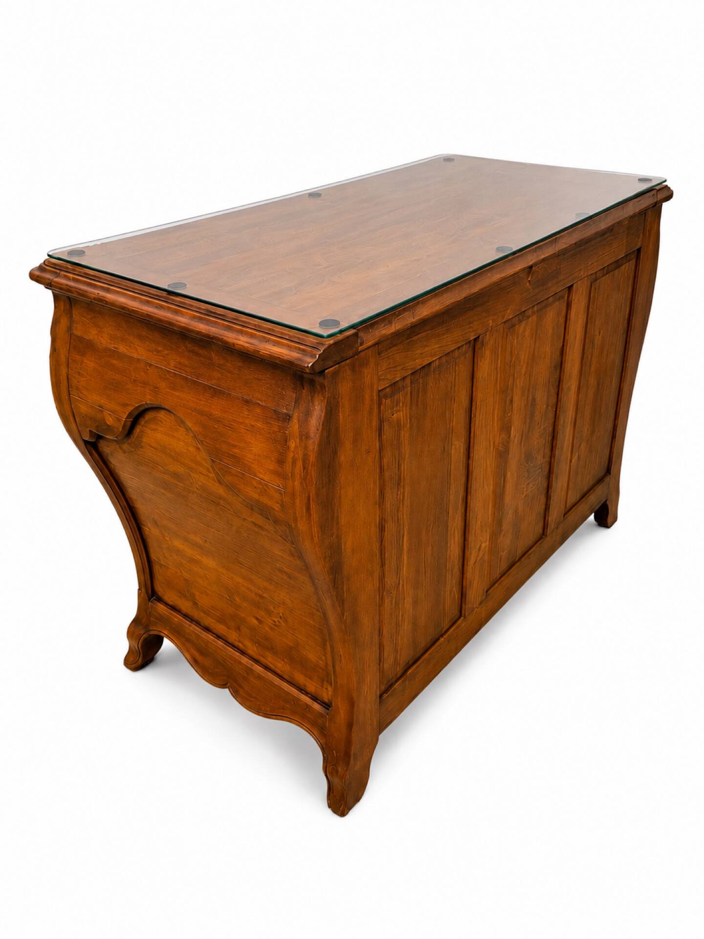 Bordeaux Louis XV Tomb Commode Solid Mahogany and Bronze 18th Century