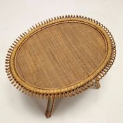 Vintage bamboo coffee table, Italy, 1950s-1960s.
