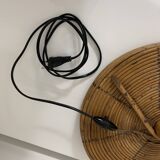 Vintage coco rattan bamboo floor lamp