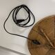 Lampadaire bambou rotin coco vintage