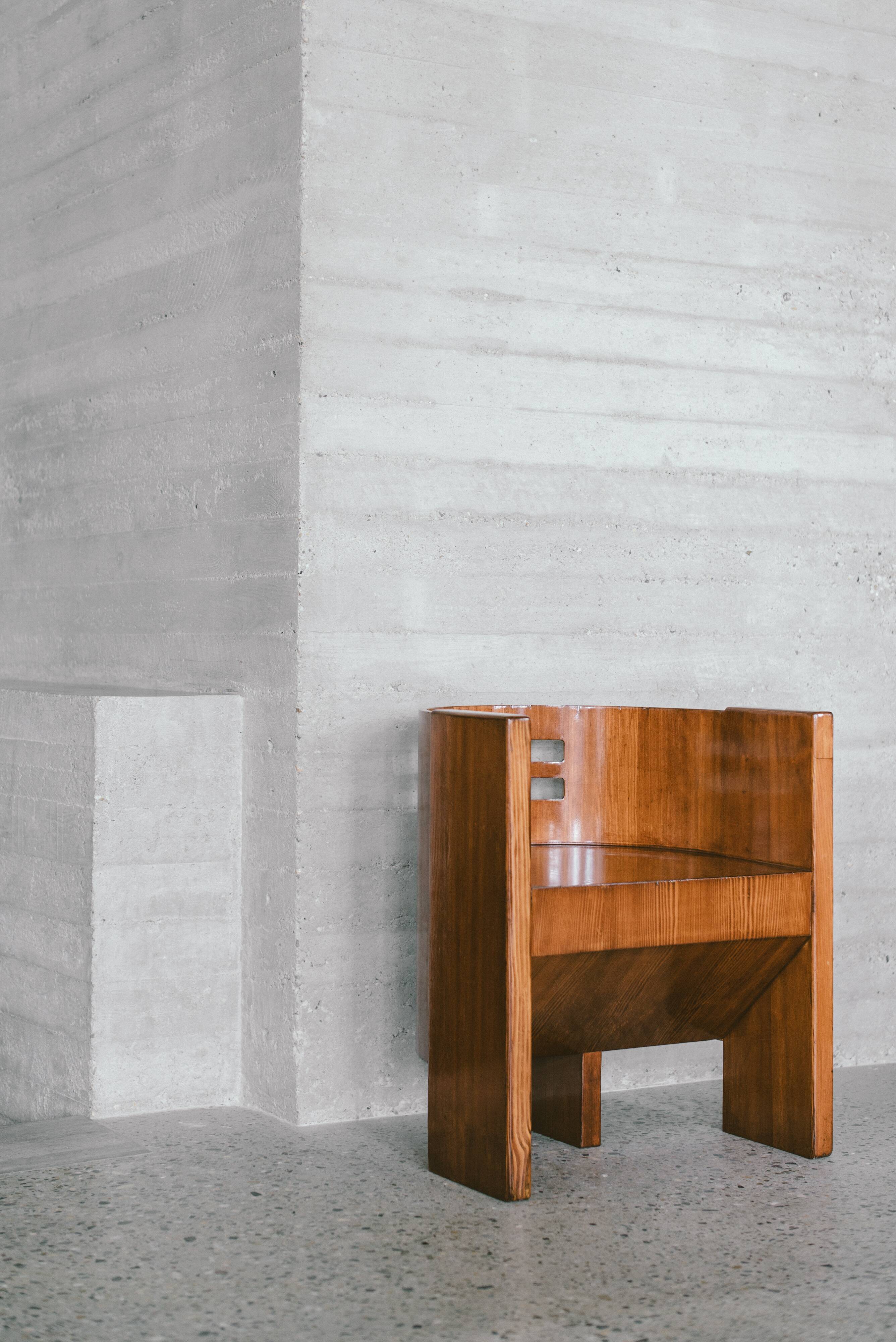 Fauteuil moderniste en acajou - années 1930