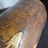 Large brutalist vase in Accolay enamelled stoneware signed Hubert GUY 1960s