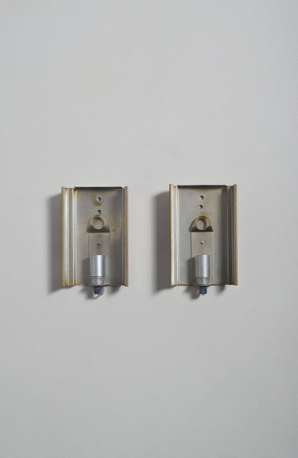 Set of Danish wall lamps Veega 1420 (yellow) by Claus Bolby for Cebo, 1960s