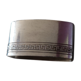 Punched silver metal towel round