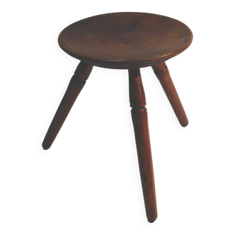 Small stool, tripod, flower stool, milking stool, vintage stool