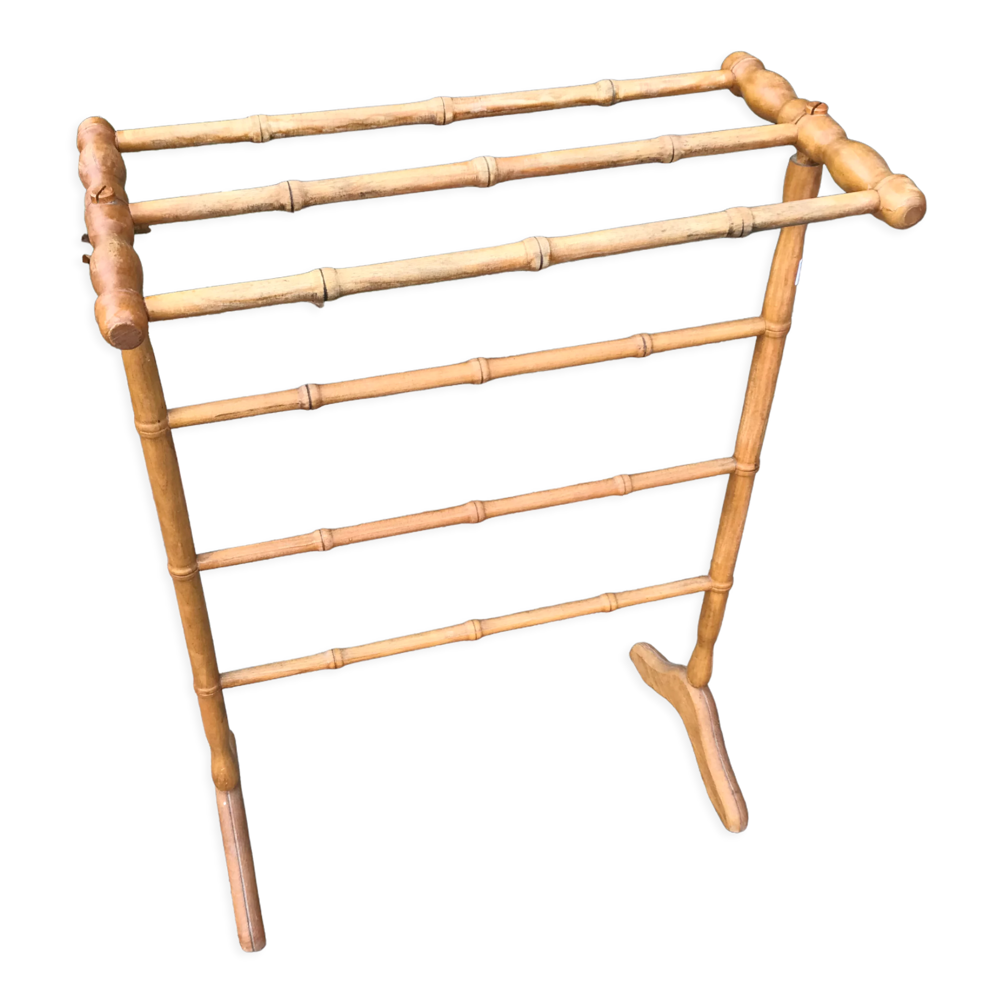 Vintage pedestal towel rack 1900