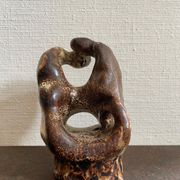 Ceramic sculpture couple that embraces, Rodin XXth