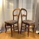 Chaises Louis Philippe en noyer époque XIXe, tapissées à neuf