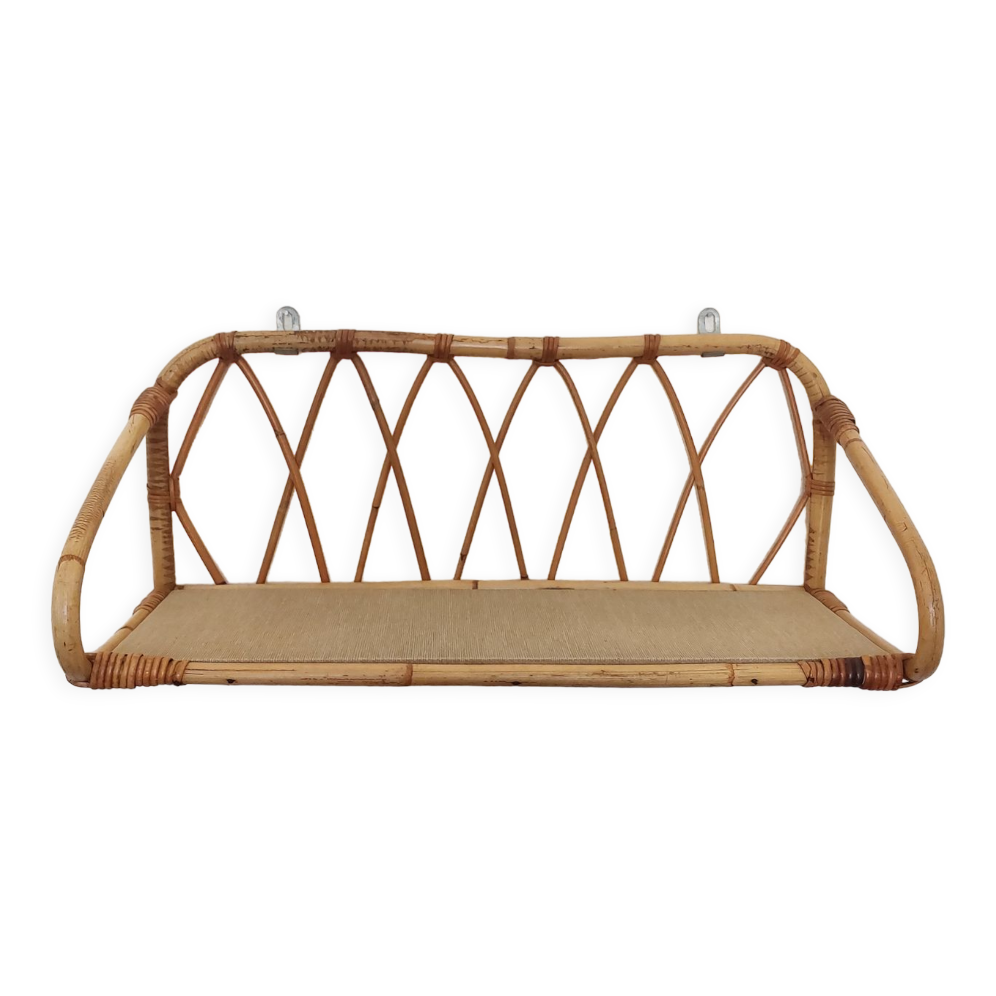 Vintage rattan shelf