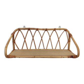 Vintage rattan shelf