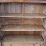 Rare Small Antique Wardrobe In Walnut And Marble Top, Italy 19th Century