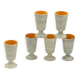 Set of 6 vintage mazagrans, Salins France
