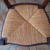 6 straw oak chairs
