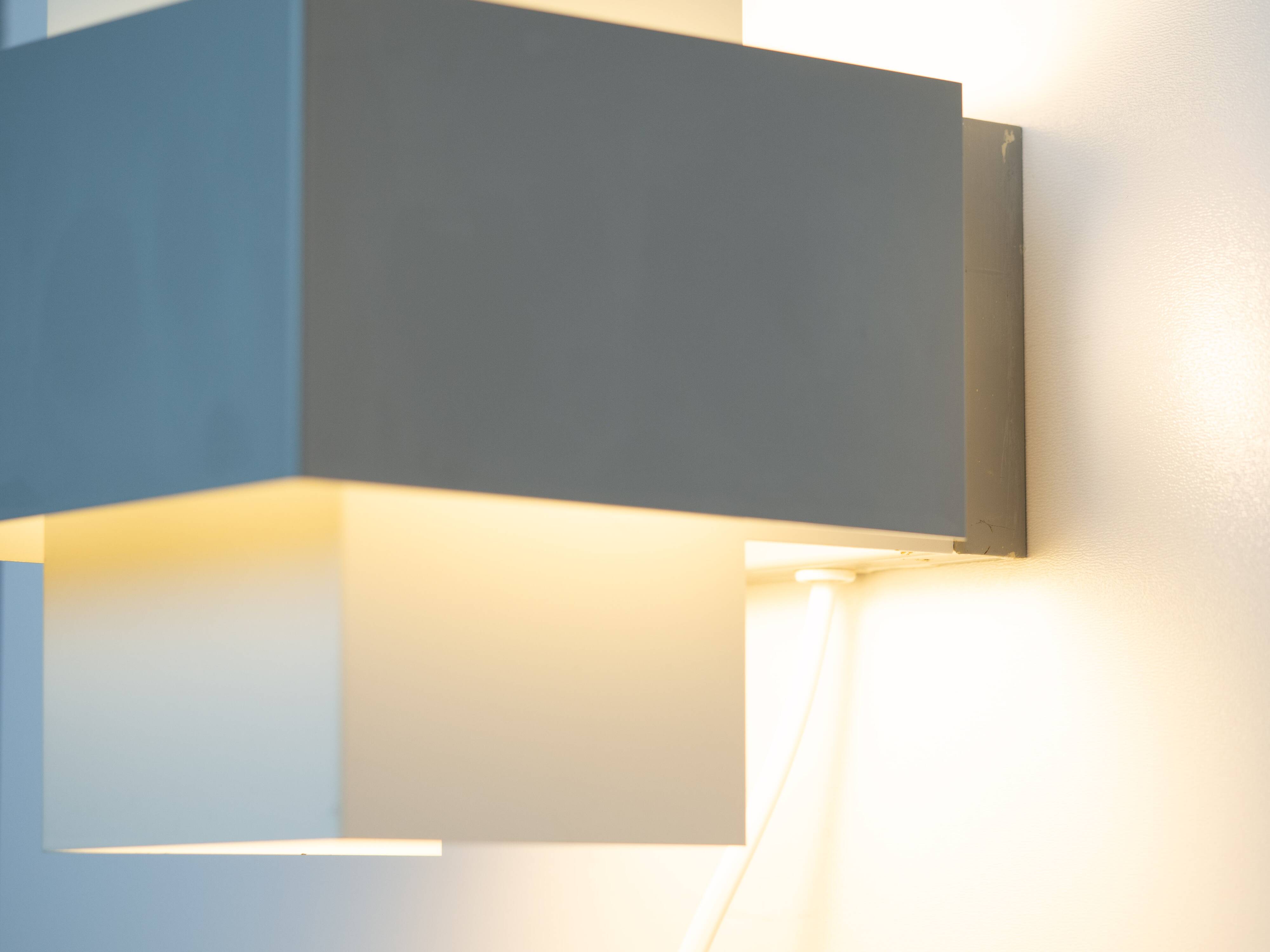 Pair of 2 modern wall lamps by Philips, 1960s