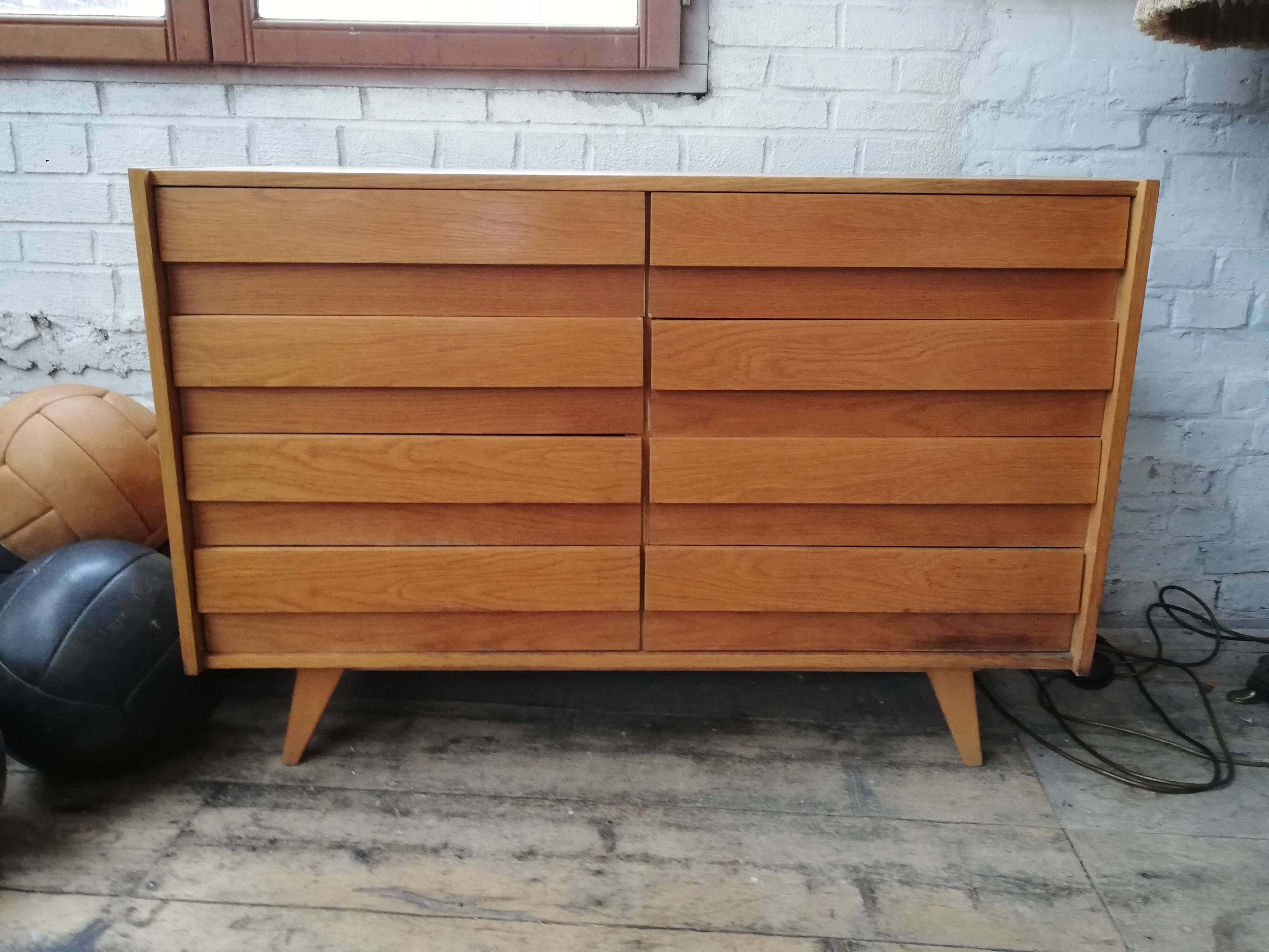 Commode, Tchèque vintage, Jiroutek, U453, 1960 style art déco