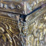 Old wooden box/casket covered with brass