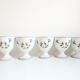 5 blueberry shells in Limoges porcelain