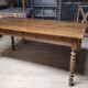 Antique solid oak bistro restaurant table, 1900s -1m53