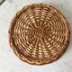 Large round rattan basket vintage 60s-70s