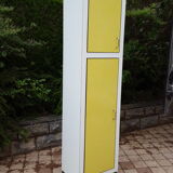 Vintage storage cabinet formica yellow